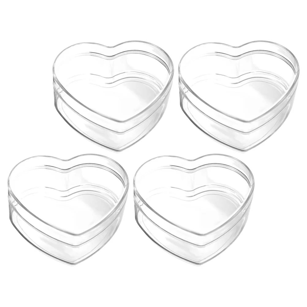 

Boxes Candy Box Heart Containers Favor Clear Plastic Shaped Gift Snacks Transparent Acrylic Party Wedding Mini Jewelry Storage