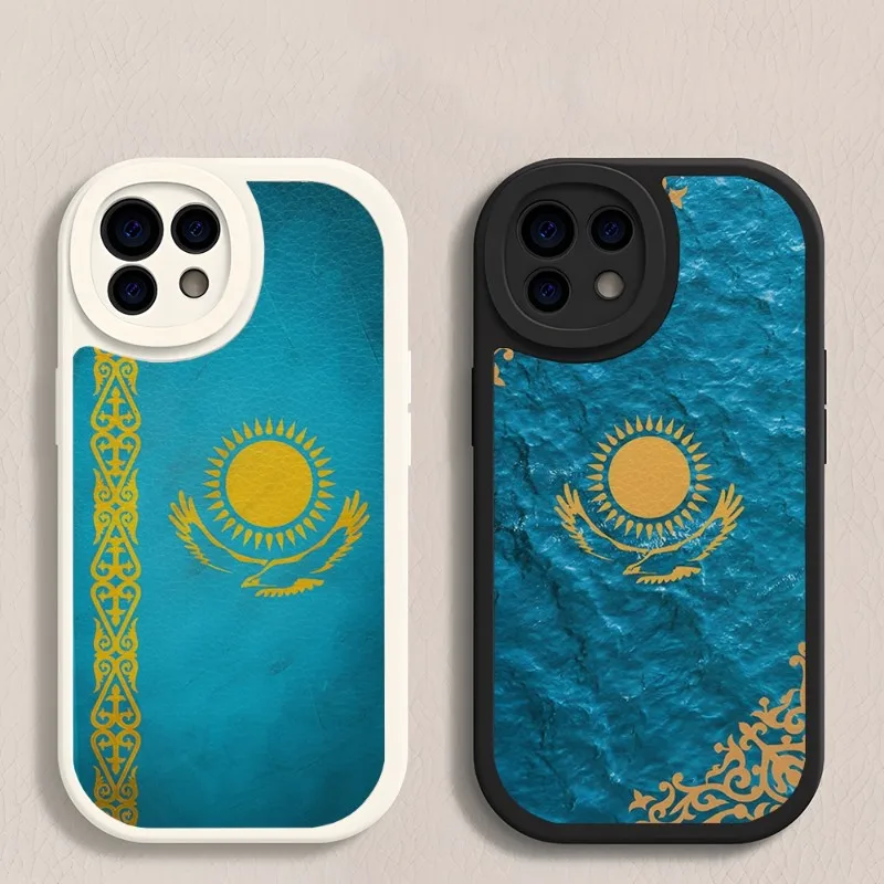 

Kazakhstan Passport Flag Map Phone Case Lambskin For Huawei P30 P40 P50 Mate 30 40 50 Nova 8 9 9SE 10 Y70 10z Pro Plus Cover