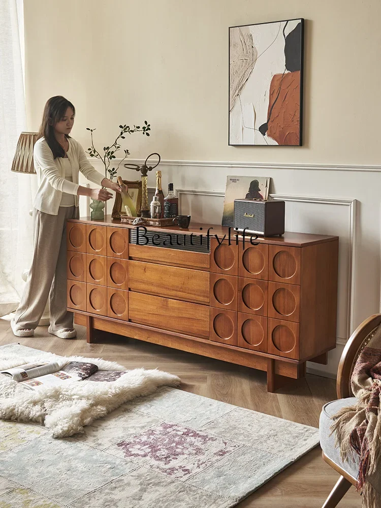 Zhonggu сервант из цельного дерева для гостиной дома французского ретро боковой