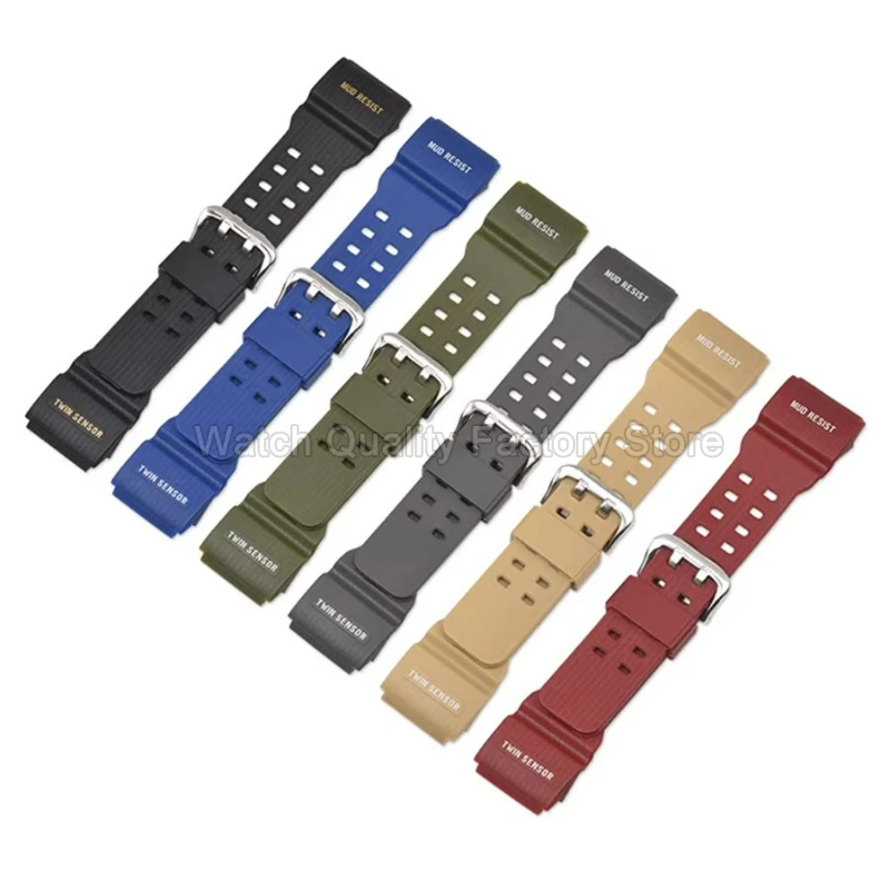 Фото Для Casio Mudmaster GG-1000/GWG-100 полимерный ремешок для часов черный небесно-голубой армейский зеленый водостойкий специальный интерфейс специального размера №1