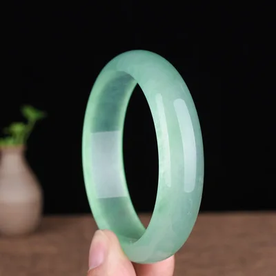 

zheru jewelry natural Burmese jadeite 54mm-64mm bracelet elegant princess jewelry best gift