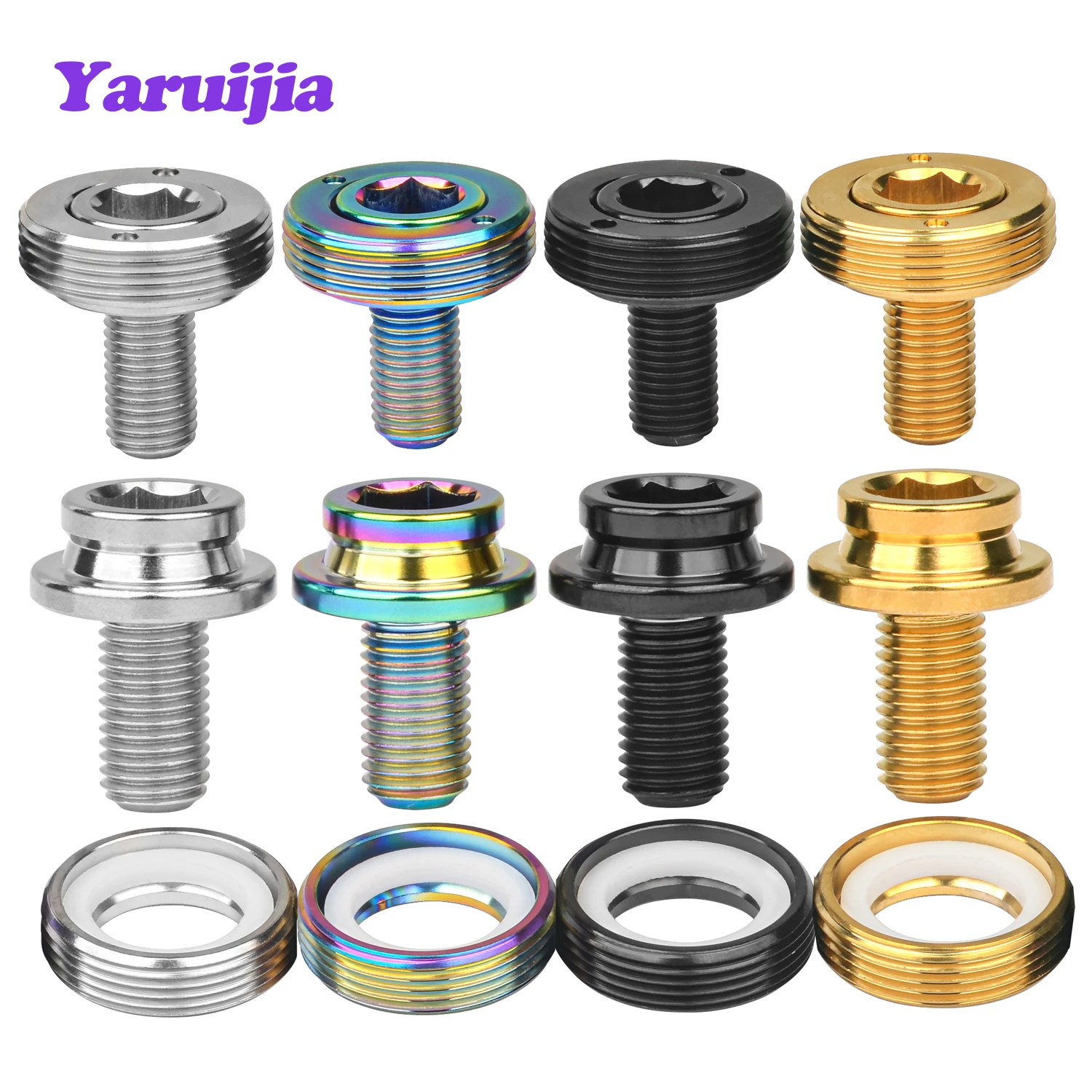 Титановый болт Yaruijia M8X15 мм, квадратные шестигранные винты с защитой от пыли, детали для нижнего кронштейна Pass Brompton Bike Ti (art.: 3920be8abbc44) - 3920be8abbc44