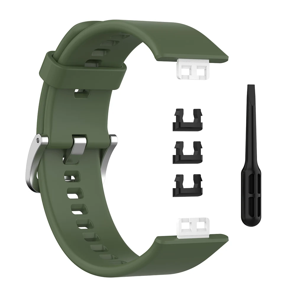 

Buckle Bracelet Replace Silicone Band+Steel Outdoor Shopping Wearing Accessories for Huawei Watch Fit Strap Watchband