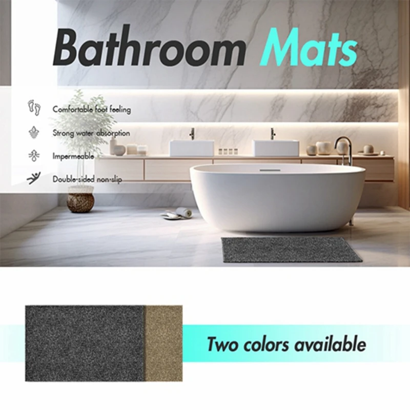 

Bathroom Mat Hemp Fiber Non-Slip Bathroom Carpet Bathroom Decorations and Accessories Elevate Your Experience Alfombra Baño
