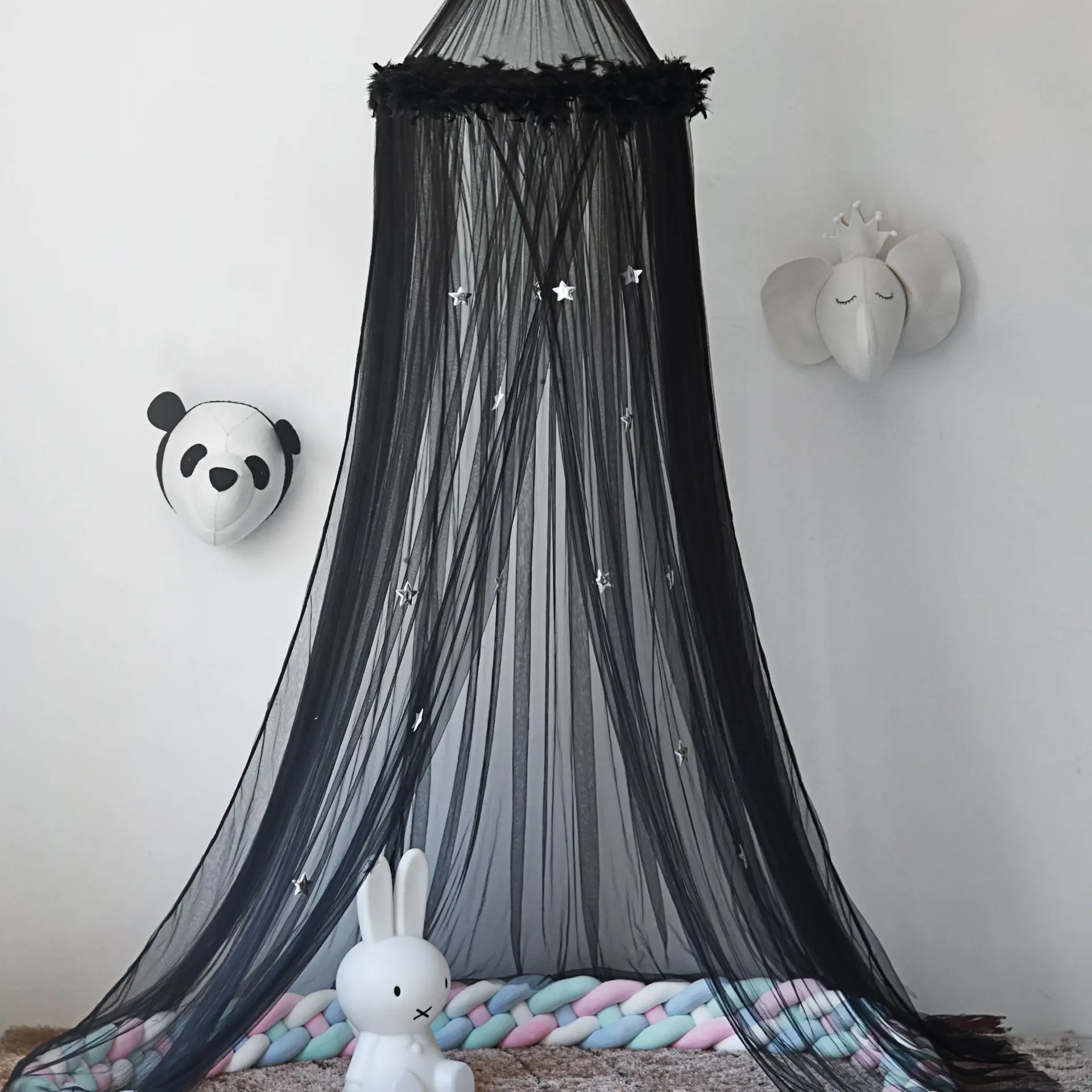 

Mosquito Kid Summer Net Baby Room Bed Canopy Round Crib Netting Foldable Tent Girl Boy Bedroom Decoration