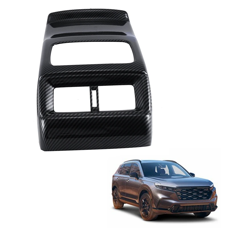 

Автомобильная рамка из углеродного волокна для вентиляционного отверстия заднего кондиционера, Противоударная панель, обшивка для Honda CR-V CRV 2022 2023