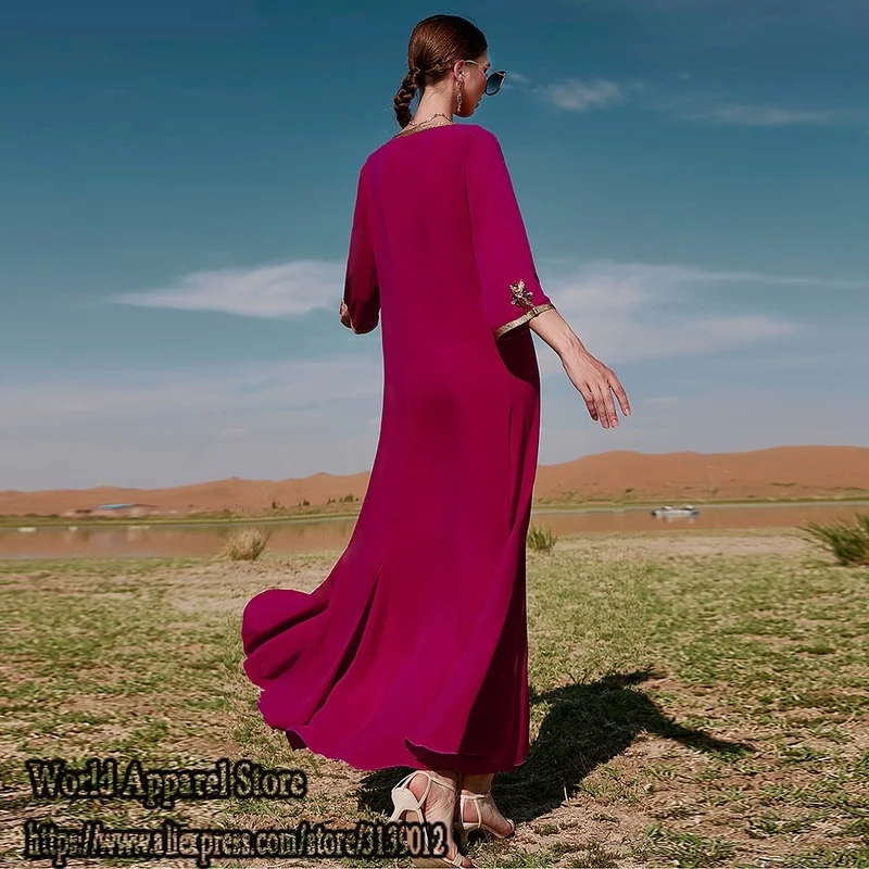 Ramadan Eid Abaya Dubai Turkey Islam Muslim Long Evening Dress Abayas For Women Robe Femme Musulmane Caftan Marocain De Soiree