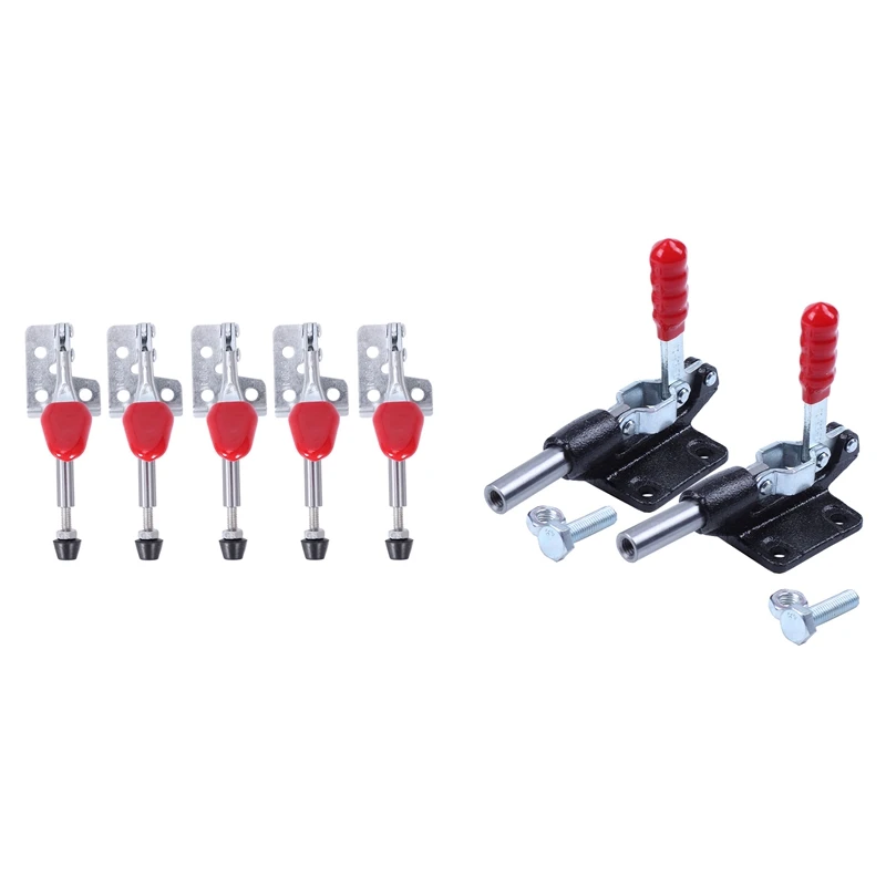 

5 Pcs GH 301A Push-Pull Clamp Clamp Clamp & 2 Pcs Toggle Clamp 90 Degree Capacity 227Kg 500Lbs