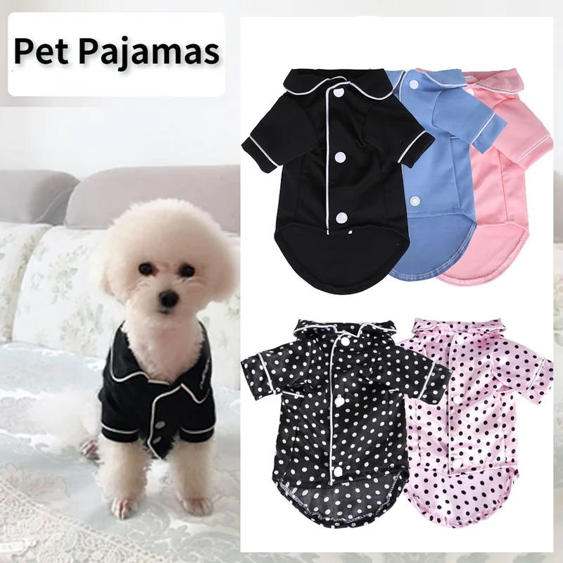 

Pet pajamas cat dog solid color home clothes kitten puppy shirts Soft and comfortable dog clothes dog shirts pet clothing