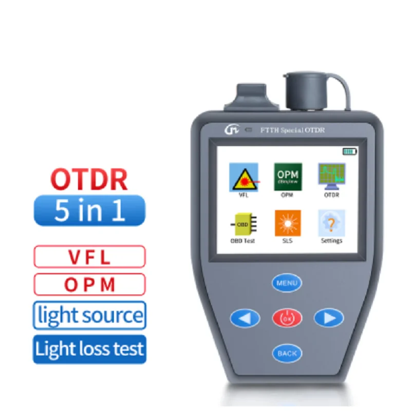 

MINI OTDR with Optical power meter VFL stable light source Multifunction Fiber Finding Fault Measure Active Fibe