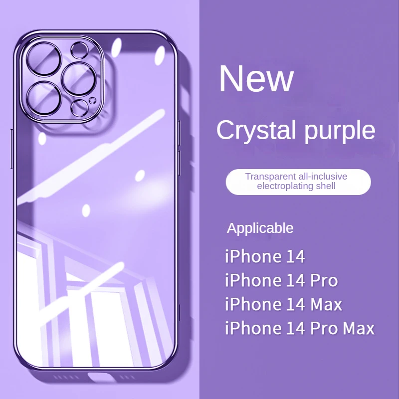 

New Deluxe Transparent Plating Drop Proof Shock Proof Case for IPhone 14 13 12 11 Pro Max Mini Plus Premium Soft Case Case