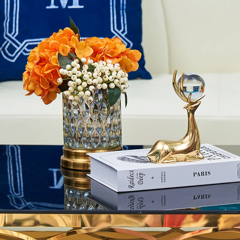 A045 украшения в виде оленя из чистой меди шкафчик для телевизора винный шкаф