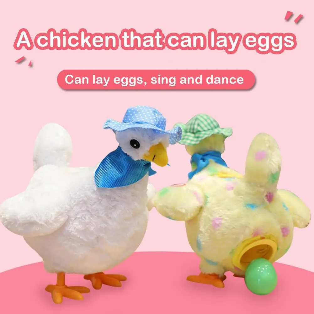 

Laying Egg Hen Chicken Electronic Plush Toy Dancing Singing Anti-Stress Gadget Funny Christmas Birthday Gift For Kids