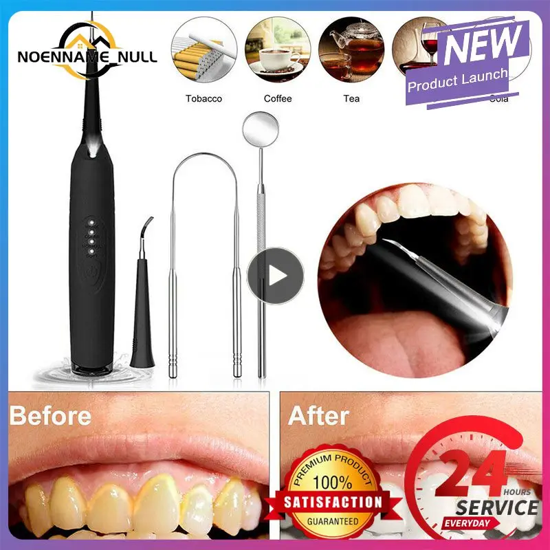 

1~6PCS Ultrasonic LED Electric Oral Irrigator Kit with Cleaning Heads Mouth mirror tongue scraper Tooth Calculus Remover Tooth