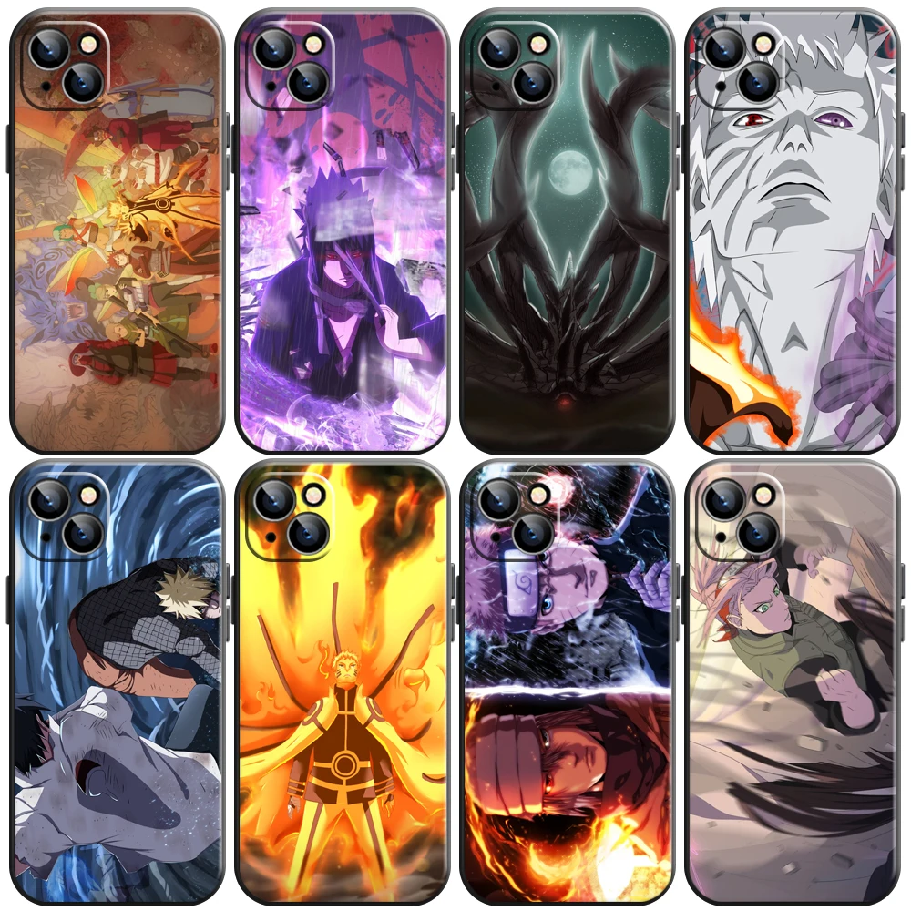 

Japan NARUTO Anime Phone Case For iPhone 11 13 12 Pro Max 12 13 Mini X XS XR MAX SE 6 7 8 Plus Liquid Silicon Back Carcasa