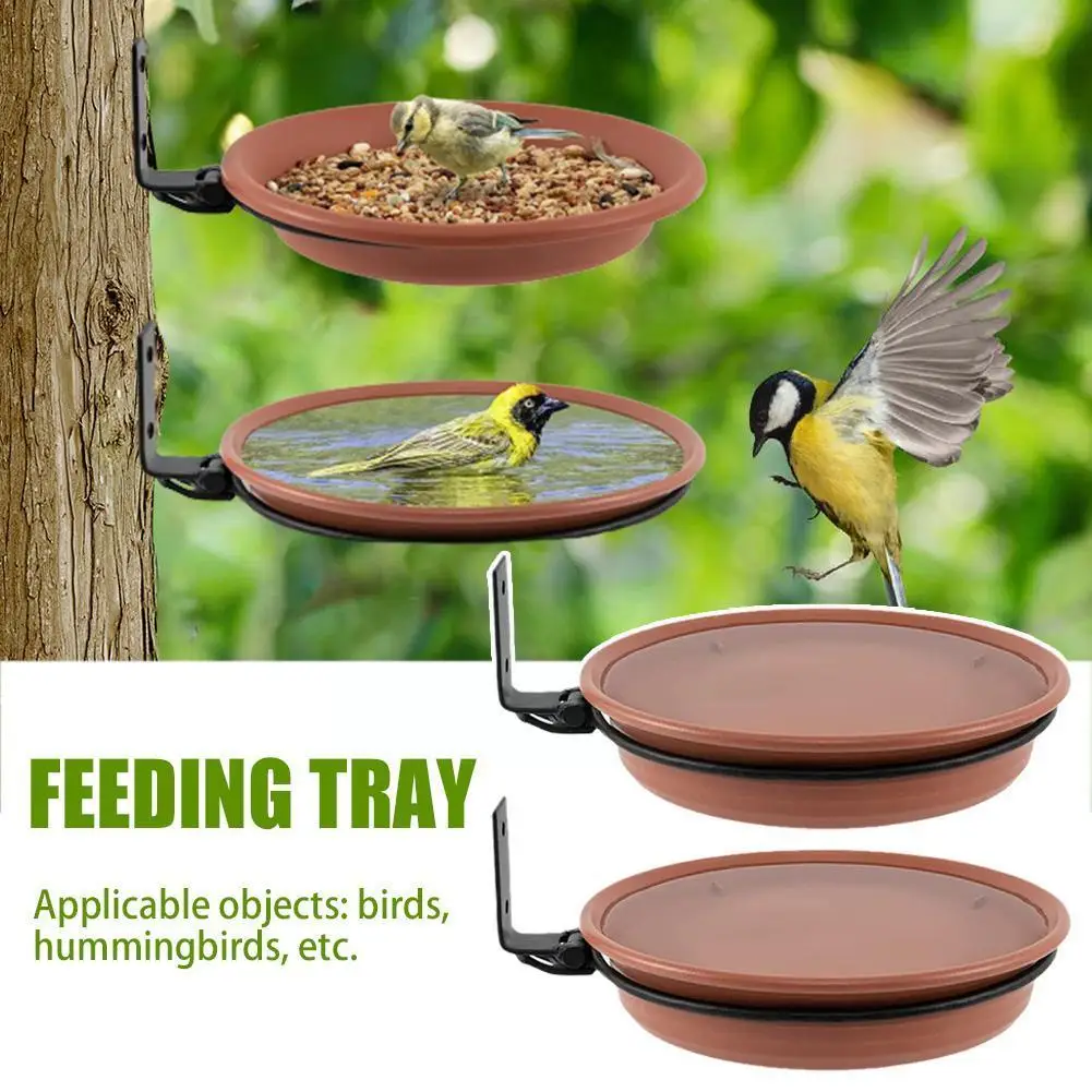 

Hummingbird Feeding Tray Outdoor Large Capacity Bird Tray Brackets Sturdy Screws Garden Drinker Accessories Feeding With Z8Y9