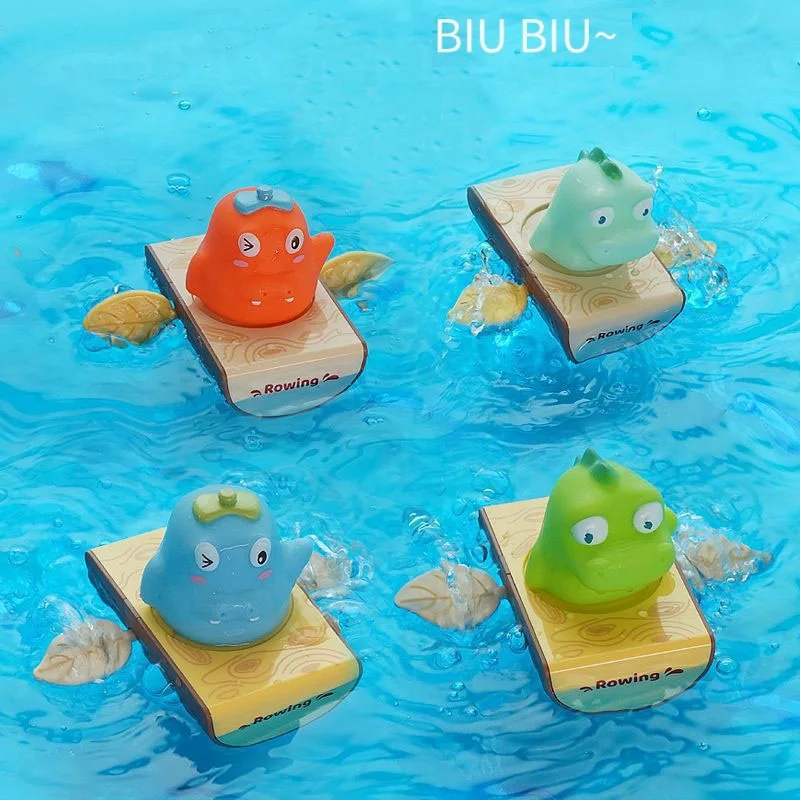 Windup Bathtub Toy Floating Rowing Boat Clockwork Water Toys