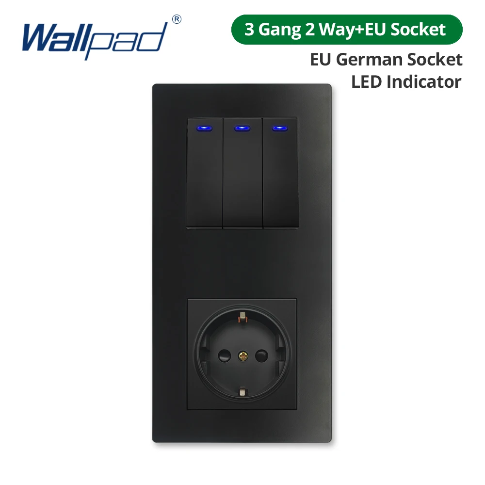 

Wallpad Вертикальная настенная панель 1/2/3 Gang с USB и диммером