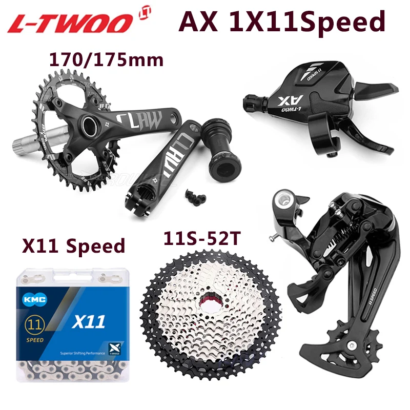 

L-TWOO AX 1X11S MTB Derailleur X11 Chain SUNSHINE 40/42/46/50/52T Cassette 170/175mm Crank 104BCD 30/32/34/36/38/40T Sprocket