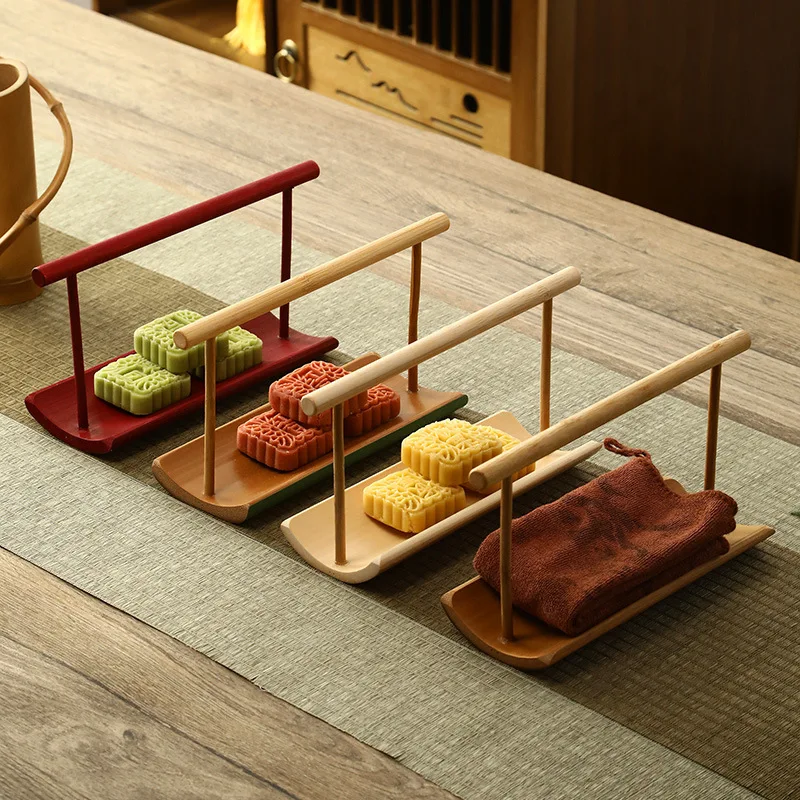 Китайский бамбуковый портативный поднос ручной работы двойное использование