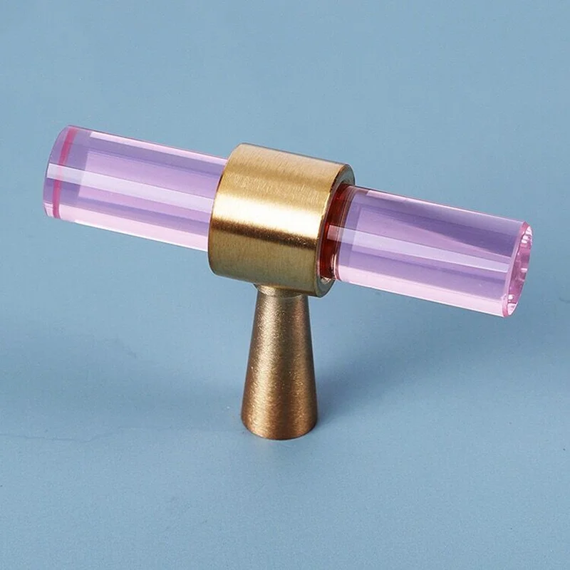 Латунная фурнитура из хрустального стекла ручка для шкафа ящика кухонный шкаф