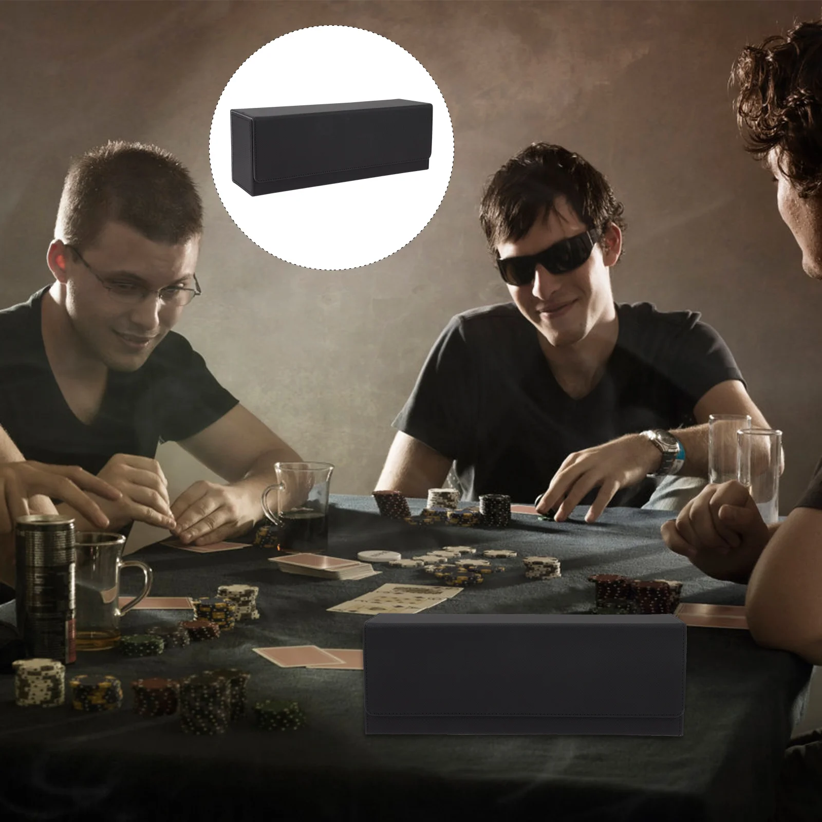 

Card Desk Box Game Cards Storage Box Magnetic Card Holder Box Storage Case