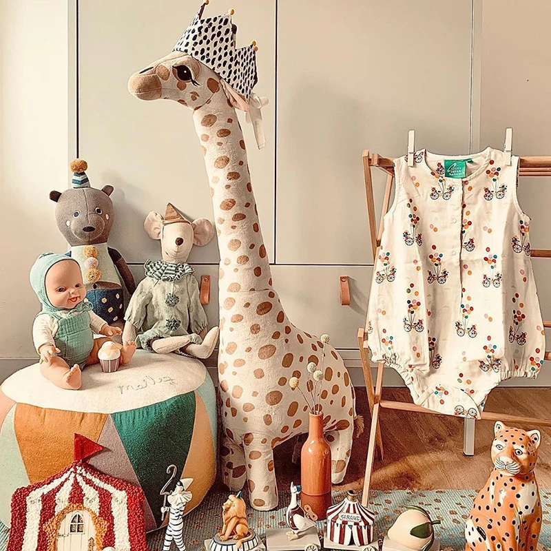 

Nordic 67/40cm Giraffe Plush Soft Stuffed Animal Toy Jungle Room Decoration for Nursery Baby Room Gift for Boys and Girls