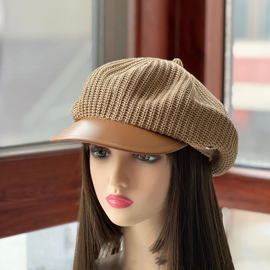 Новинка осенне-зимний женский модный плотный вязаный берет универсальная