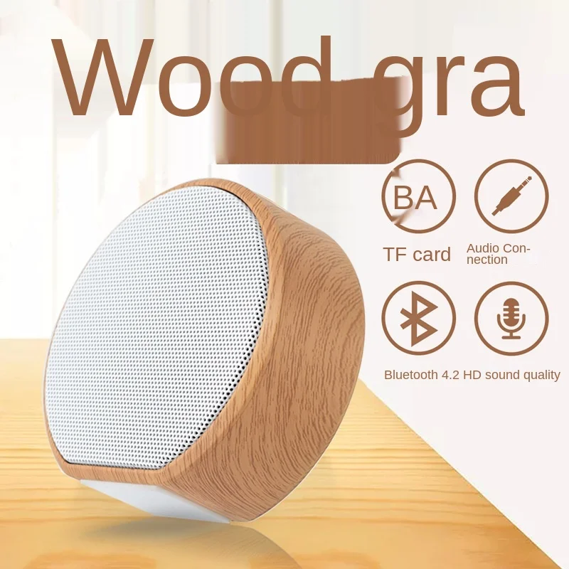 

Bluetooth Loudspeaker Box Wood Grain A60 Wireless Stereo Outdoor Sports Card Speaker Loudspeaker Box Gift Source Factory