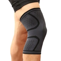 1pair nylon elastic sports knee pads breathable knee support brace running fitness hiking cycling leg protector size xl