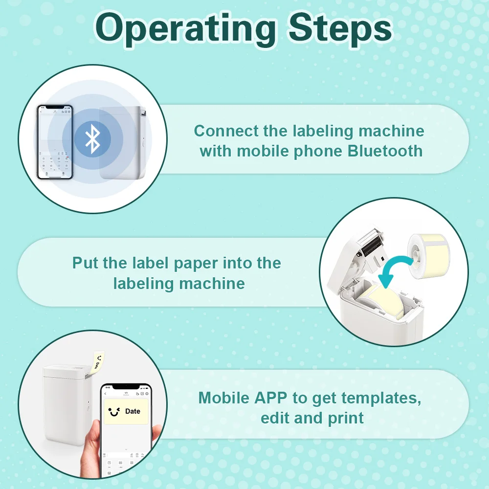 5 шт. Niimbot D101 белая печатная бумага для этикеток водонепроницаемая