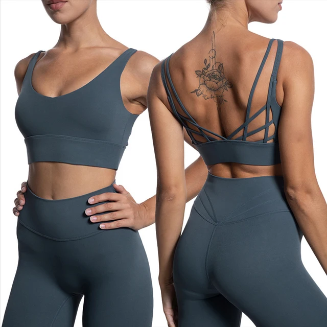 Yoga 2 Piece Set Work Out Sets Women Outfits Gym Fitness Clothing Workout Sport Clothes for Woman Sports Bra and Leggings 4