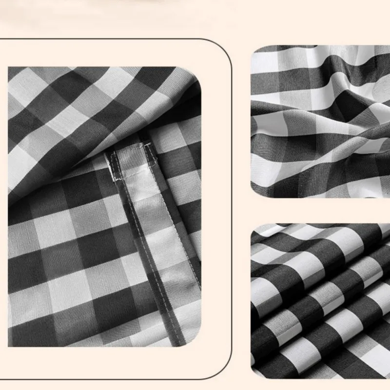 Воздухопроницаемая дверная занавеска в клетку с регулируемой высотой и узором