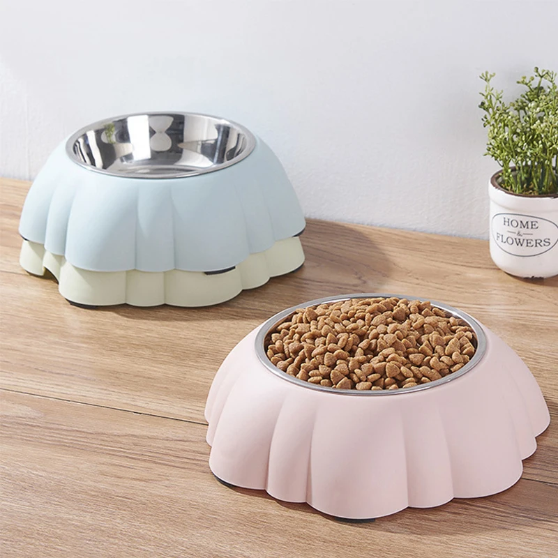 

Pet Supplies Cat Bowl Dog Food Basin Pumpkin Type Creative Personality Pet Single Bowl Tableware Stainless Steel Dog Bowl