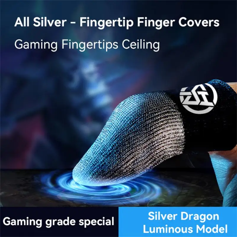 

Mobile Game Fingertip Gloves Sweatproof Anti-slip Touch Screen Finger Sleeve Breathable Gaming Fingertip Cover For Gamer