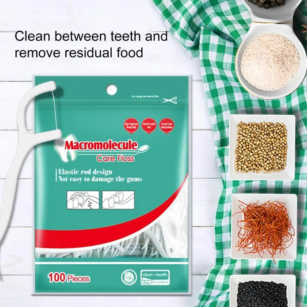 

Gum Clean Lightweight Dental Floss Ultra Thin Toothpicks with Threads for Adult