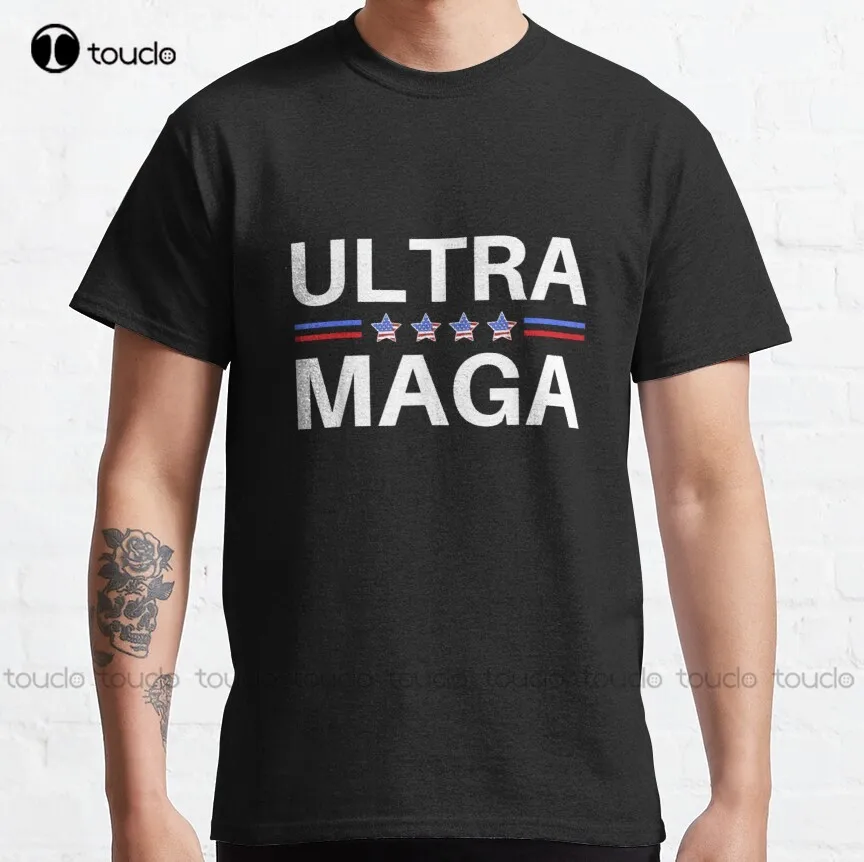 

Ultra Maga Proud Ultra-Maga Classic T-Shirt Trump 2024 Vintage T Shirts Custom Aldult Teen Unisex Digital Printing Tee Shirts