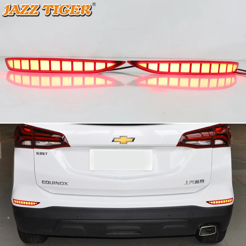

DNO Car LED Rear Bumper Lamps For For Chevrolet Equinox 2022 Fog Lamps Brake Turn Signal Reflector Indicators Taillights