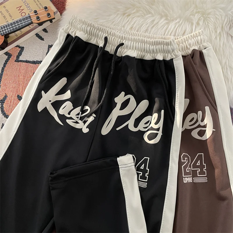 Мужские драпированные спортивные штаны в стиле хип-хоп High Street осенне-зимние с