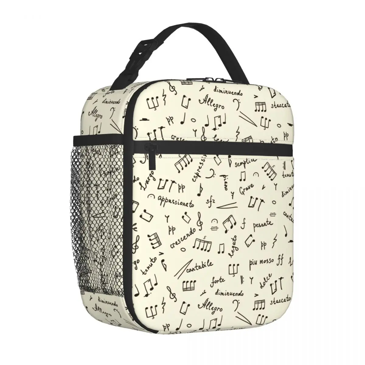 

Musical Signs Music Notes Insulated Lunch Bags Storage Food Box Multifunction Thermal Cooler Bento Box School