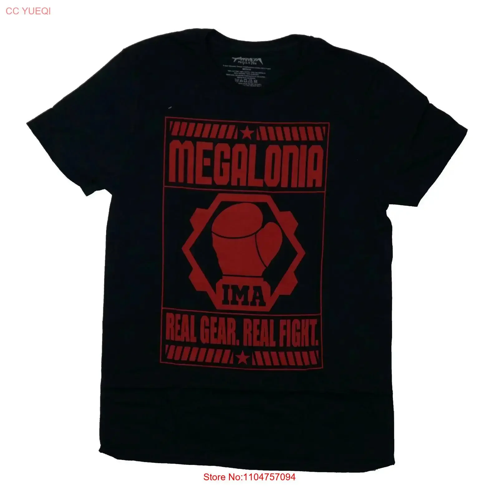 Фото Новая футболка Megalobox для взрослых, винтажный универсальный топ Megalonia Real Gear Fight IMA, удобный для повседневной носки №1