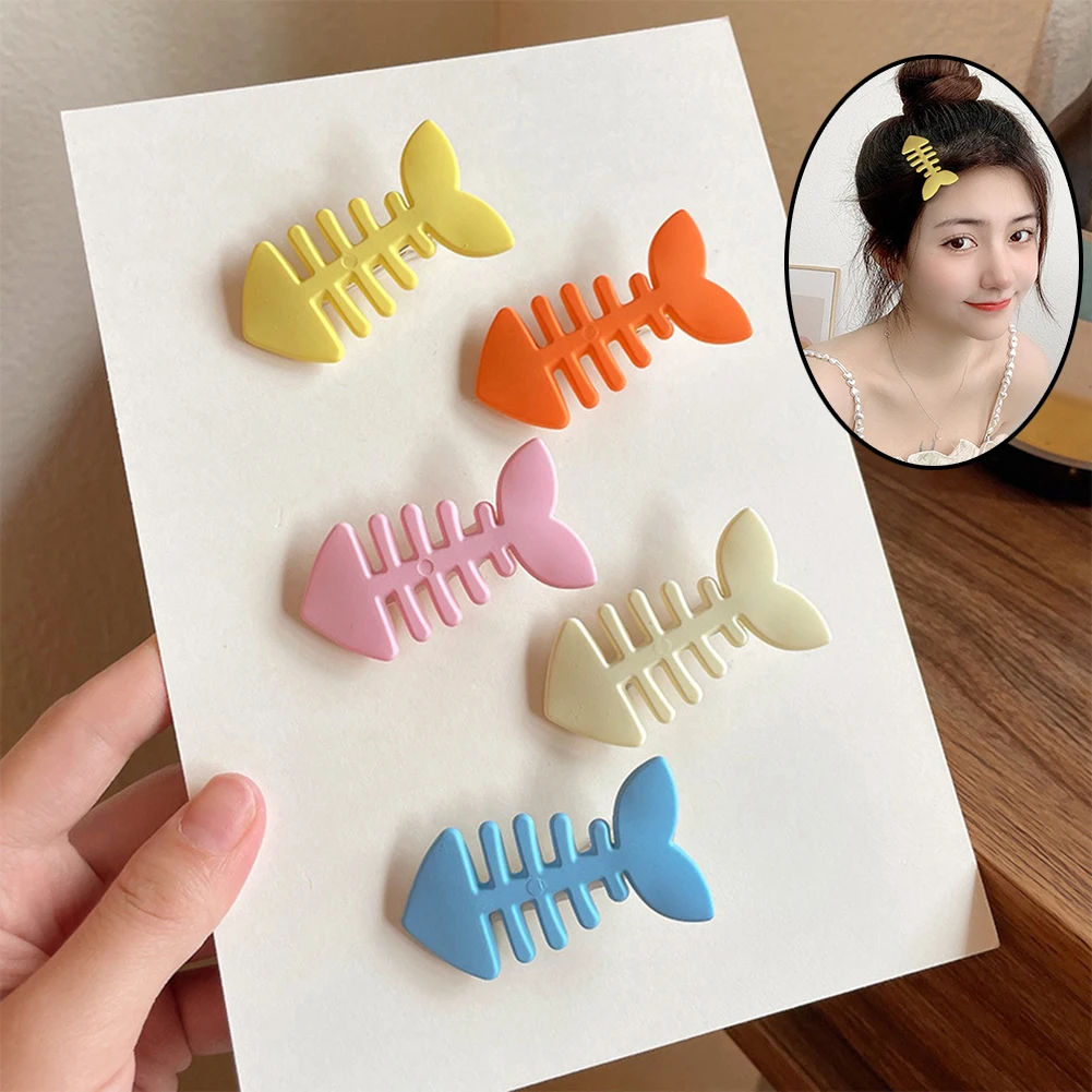

Candy-colored Fishbone Hair Clips Hairpins Side Clips Headwear Hairclips Hair Accessories Bangs Clips