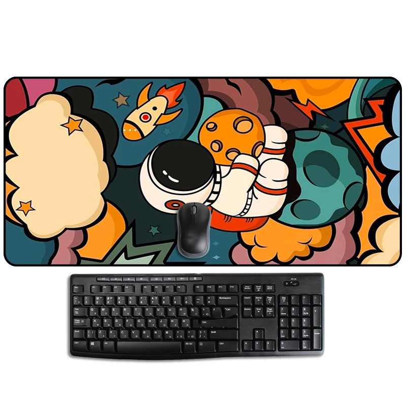 

Коврик для мыши с мультяшным астронавтом Kawaii, игровые компьютерные аксессуары, резиновый коврик, офисный ковер, коврик для настольного комп...