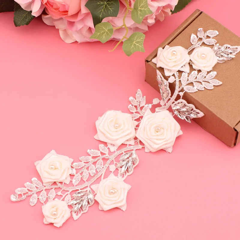 

YJWSXF - Elegant Wedding Belt Women's Alloy Flower Crystal Belt Jewelry Accessories Bridal Belt