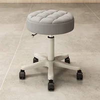 Beauty Salon Special Stool Rotating Lift Backrest Large Working Chair Pulley Hair Salon Nail Barber Shop Household Round Chair