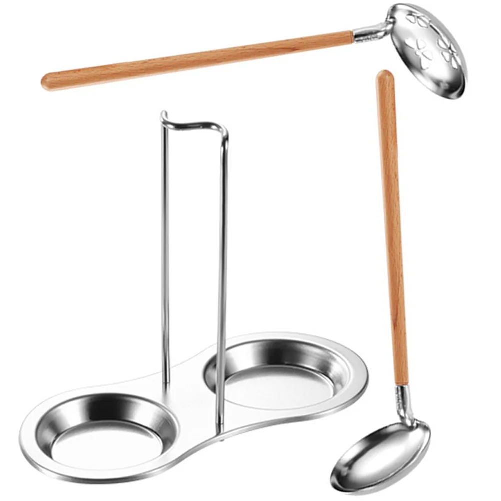 

Spoon Rest Ladle Holder Stainless Soup Steel Upright Countertop Standing