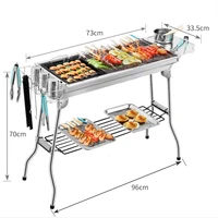 outdoor grill stainless steel barbecue grill household charcoal indoor carbon barbecue stove outdoor smoke free kebabs utensils