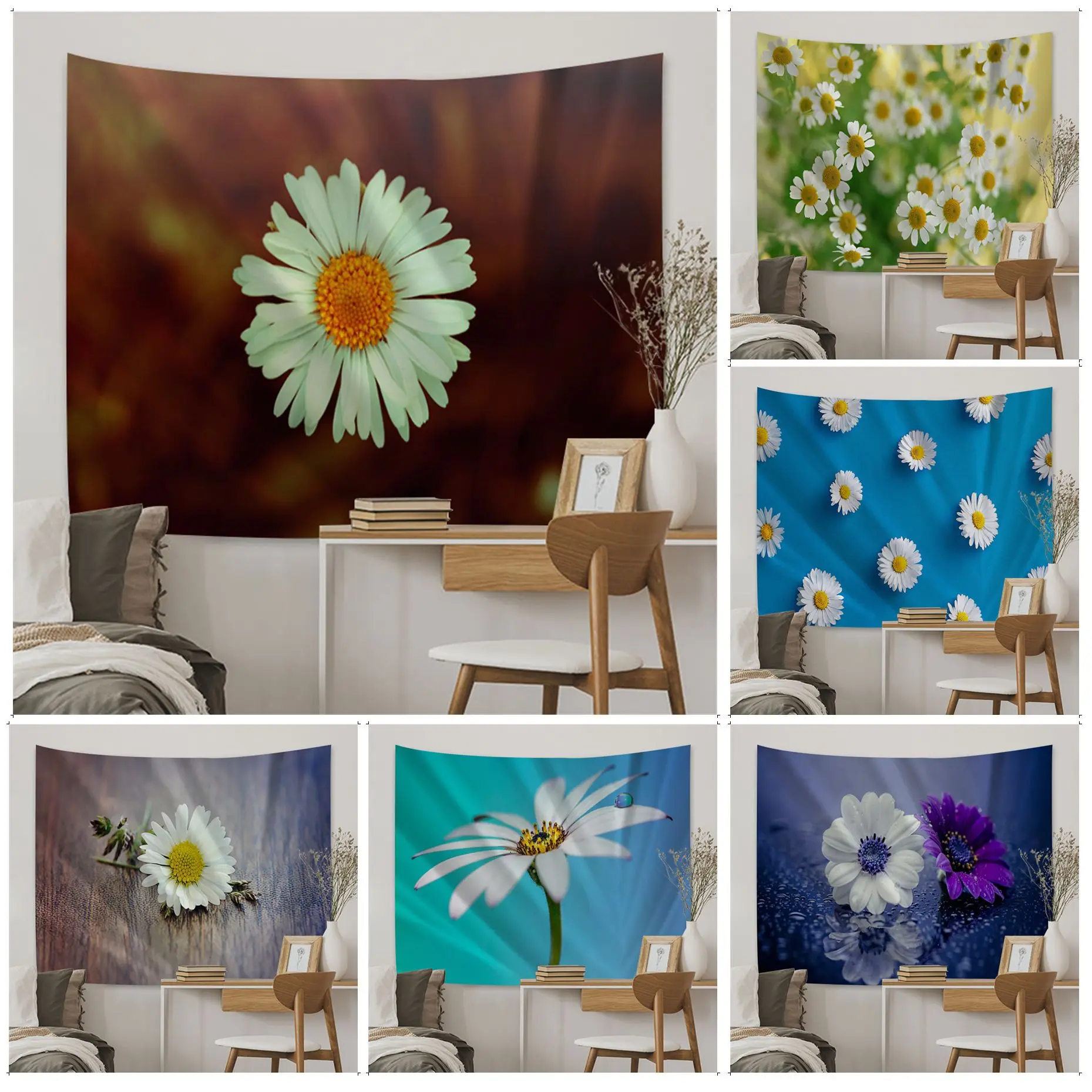 

Daisy Chart Tapestry Indian Buddha Wall Decoration Witchcraft Bohemian Hippie Art Home Decor