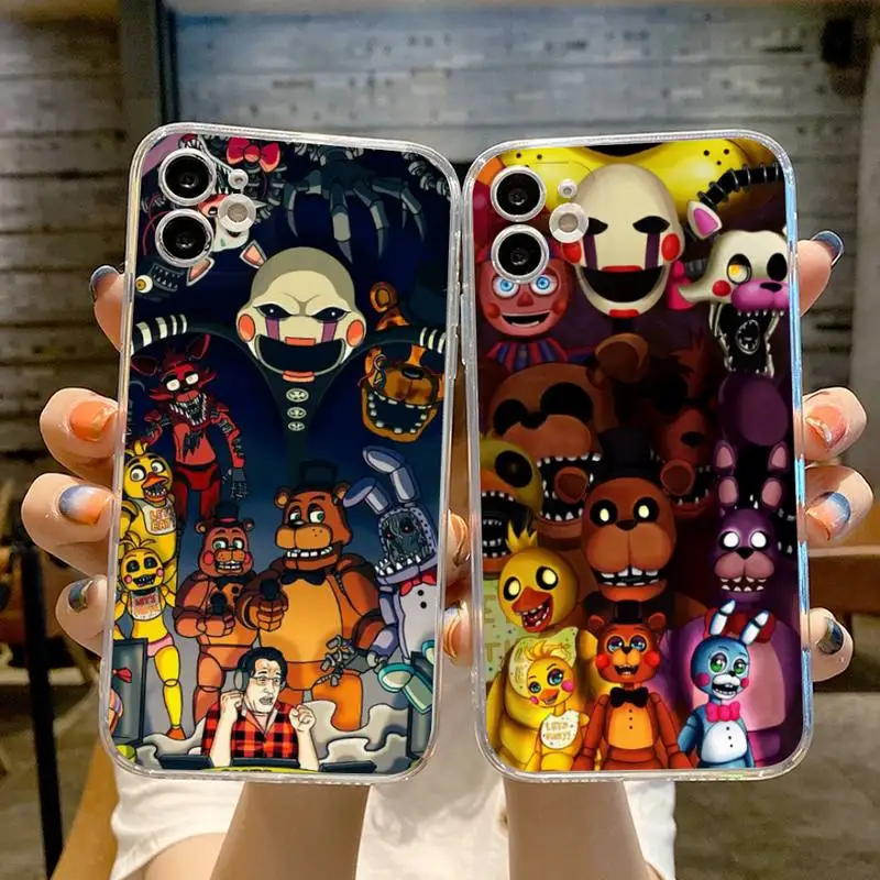 Чехол для телефона Fnaf Animatronics прозрачный iphone 13 12 11 Pro Max Mini X XR XS MAX 7 8 6s plus чехлы с