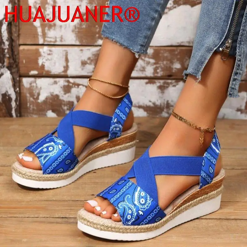 

Сандалии женские на толстой подошве, с круглым носком, 2022